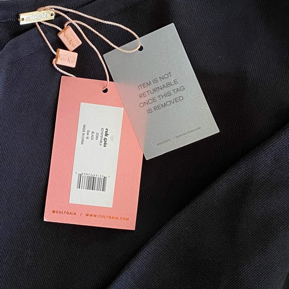 Cult Gaia Black Zora Knit Dress NWT Size M - Picture 9 of 9